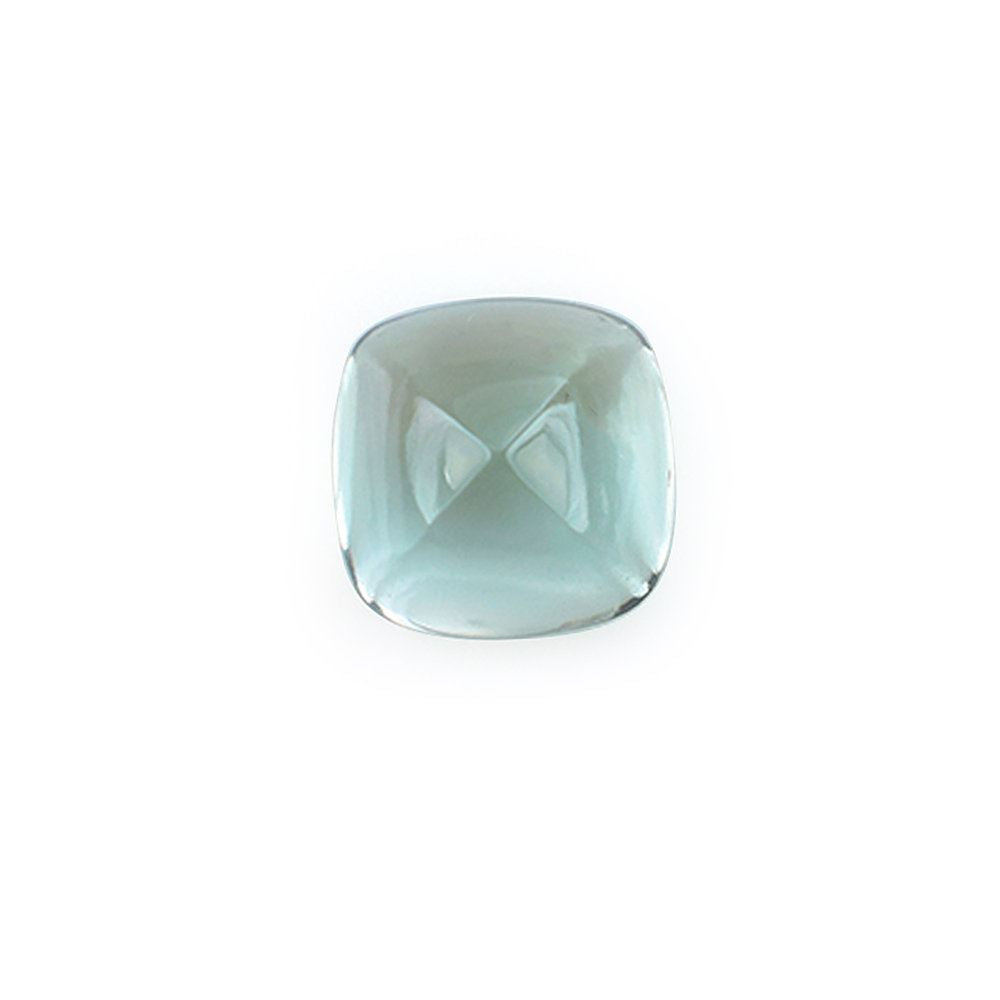 GREEN AMETHYST SUGARLOAF CUSHION CAB (C3/HI) 12.00X12.00MM 8.55 Cts.