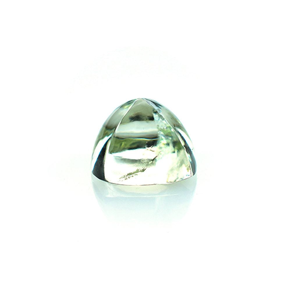 GREEN AMETHYST SUGARLOAF CUSHION CAB (C3/HI) 12.00X12.00MM 8.55 Cts.