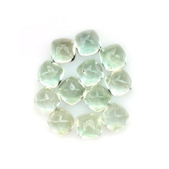 GREEN AMETHYST SUGARLOAF CUSHION CAB (C3/HI) 12.00X12.00MM 8.55 Cts.