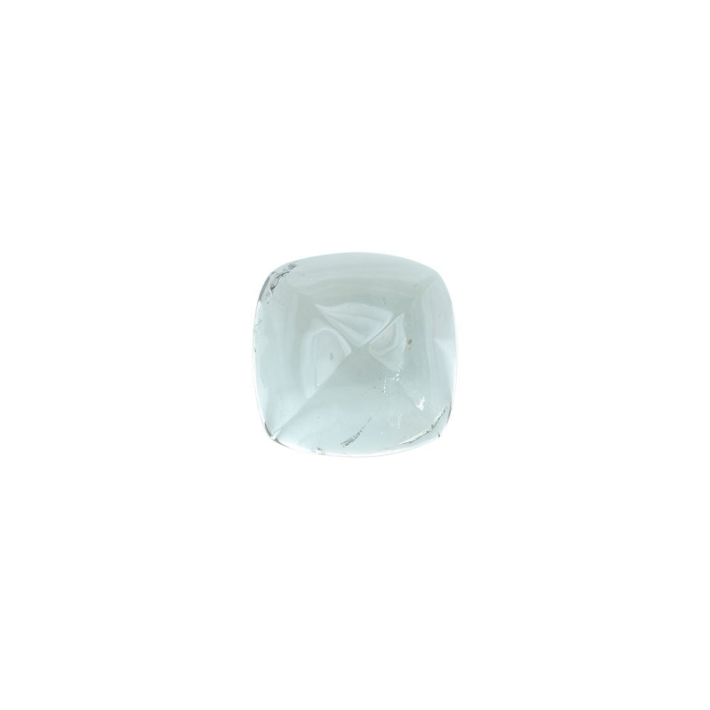 GREEN AMETHYST SUGARLOAF CUSHION CAB (C1/HI) 10.00X10.00MM 5.19 Cts.