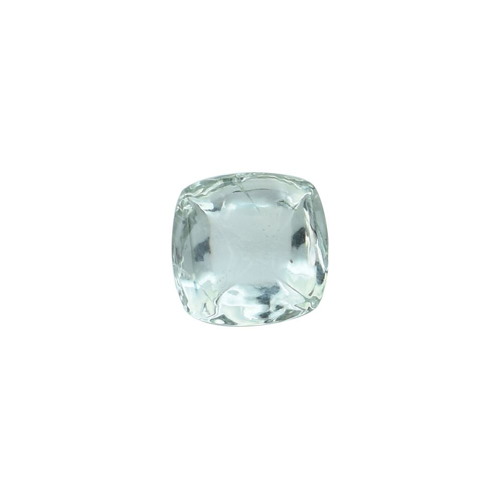 GREEN AMETHYST SUGARLOAF CUSHION CAB (C1/HI) 10.00X10.00MM 5.19 Cts.