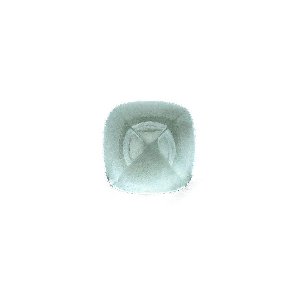 GREEN AMETHYST SUGARLOAF CUSHION CAB (C3/CLEAN) 10.00X10.00MM 5.19 Cts.