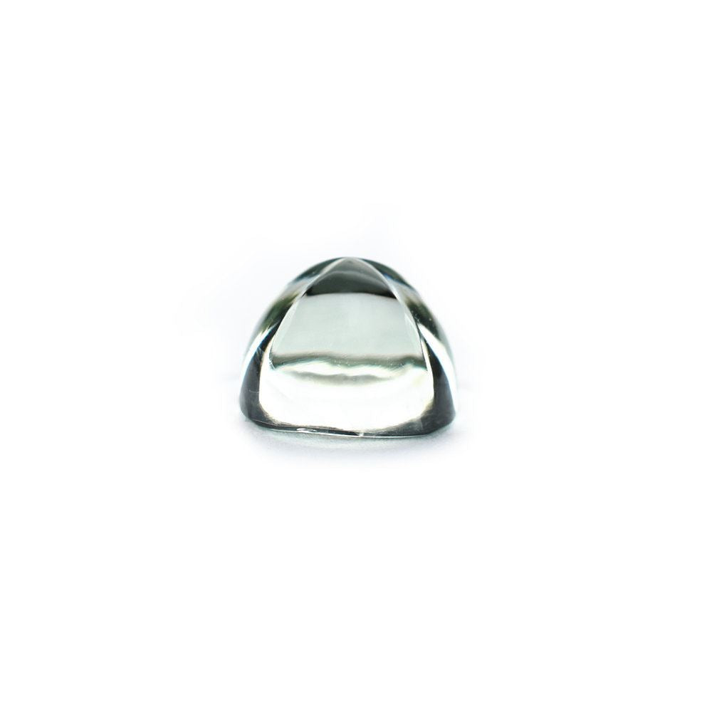GREEN AMETHYST SUGARLOAF CUSHION CAB (C3/CLEAN) 10.00X10.00MM 5.19 Cts.