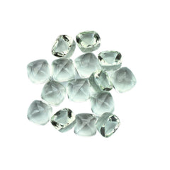 GREEN AMETHYST SUGARLOAF CUSHION CAB (C3/CLEAN) 10.00X10.00MM 5.19 Cts.