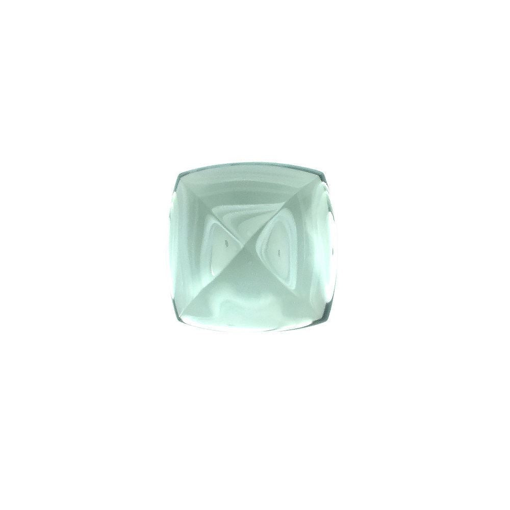 GREEN AMETHYST SUGARLOAF CUSHION CAB (C1/CLEAN) 10.00X10.00MM 4.53 Cts.