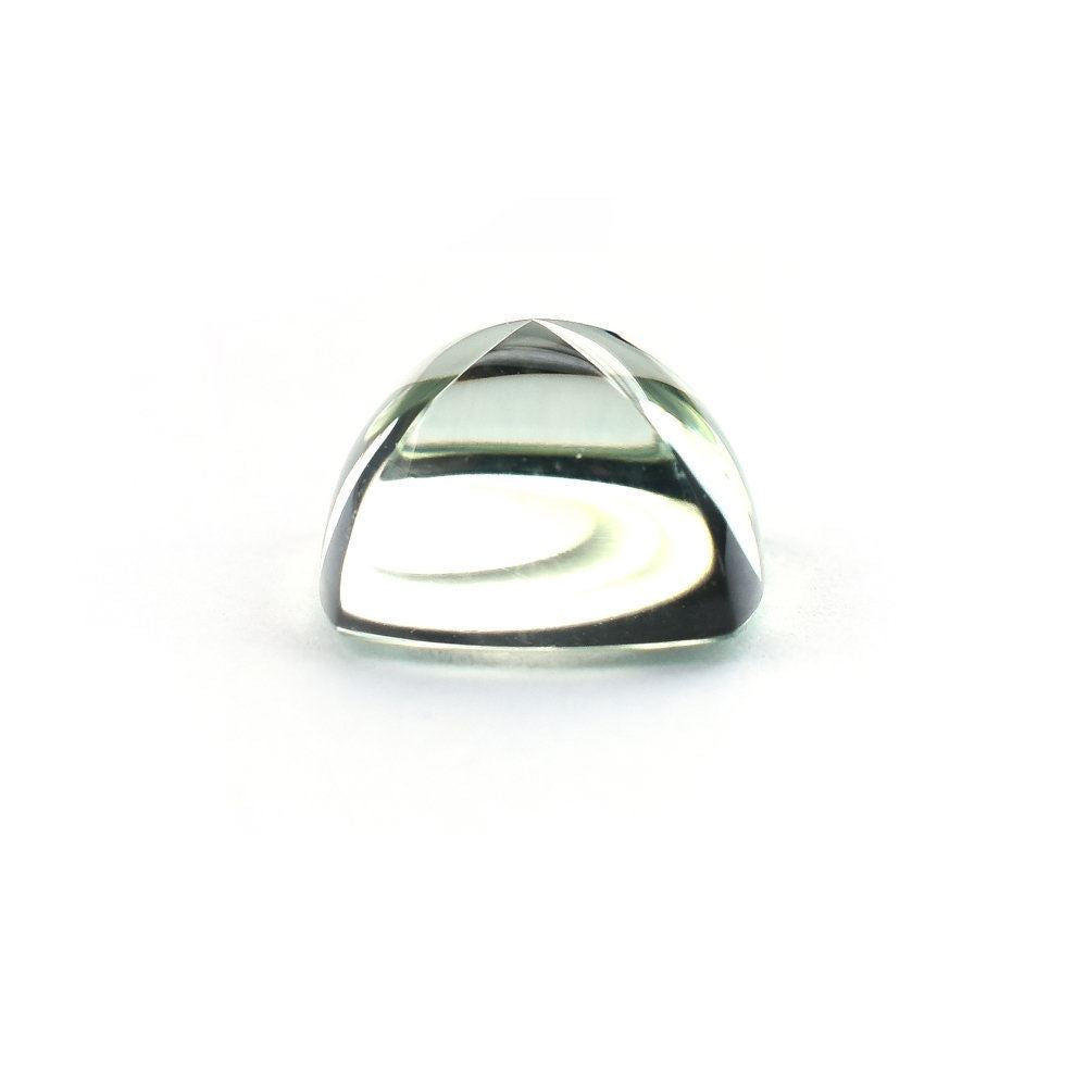 GREEN AMETHYST SUGARLOAF CUSHION CAB (C1/CLEAN) 10.00X10.00MM 4.53 Cts.