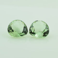 GREEN AMETHYST CHECKER CUT PEAR 14MM 7.35 Cts.