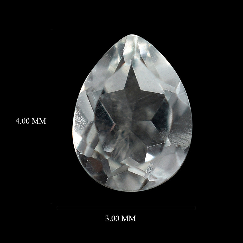GREEN AMETHYST CUT PEAR 4X3MM 0.15 Cts.