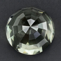 GREEN AMETHYST STEP CUT HIGH DOME ROUND CAB 20MM 31.30 Cts.