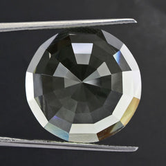 GREEN AMETHYST STEP CUT HIGH DOME ROUND CAB 20MM 31.30 Cts.