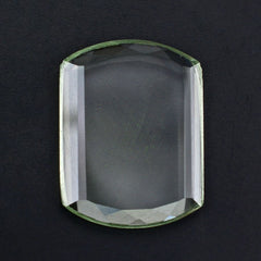 GREEN AMETHYST TABLE CUT FLAT BOTTOM SHIELD 20X15MM 9.23 Cts.