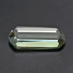 GREEN AMETHYST TABLE CUT FLAT BOTTOM SHIELD 20X15MM 9.23 Cts.