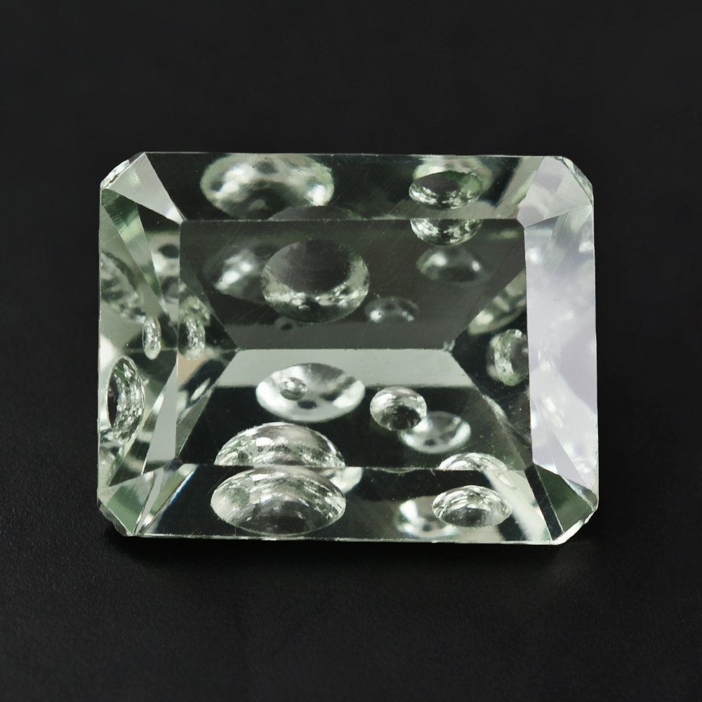 GREEN AMETHYST SUPPER BUBBLE OCTAGON 13X10MM 5.65 Cts.