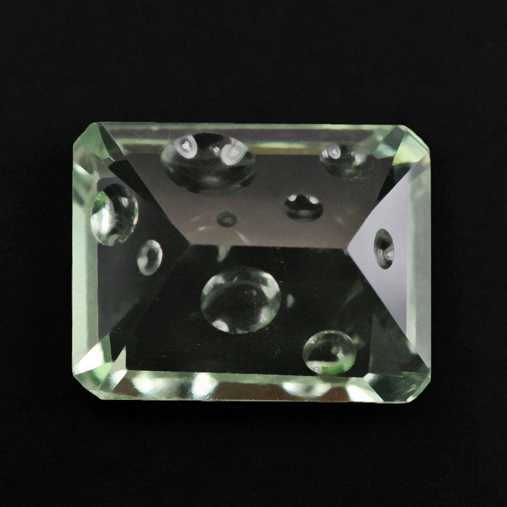 GREEN AMETHYST SUPPER BUBBLE OCTAGON 13X10MM 5.65 Cts.