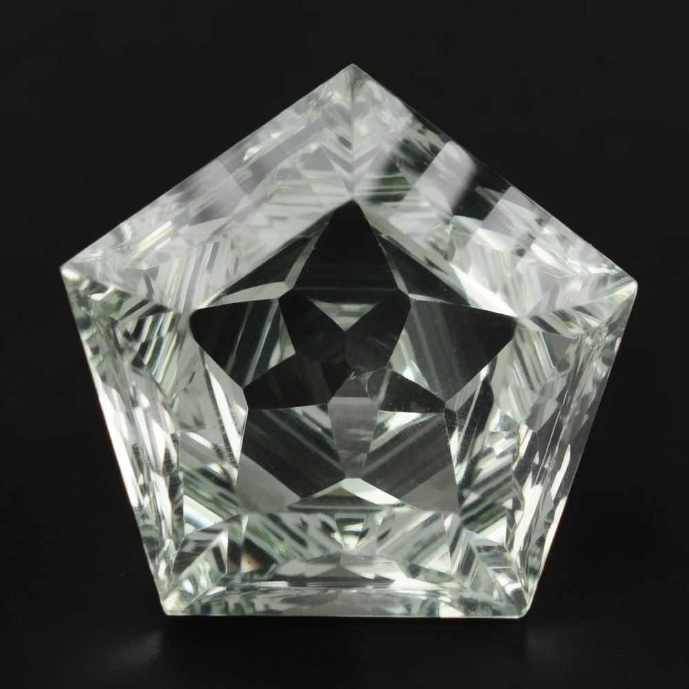 GREEN AMETHYST STAR PENTAGON 15MM 10.48 Cts.