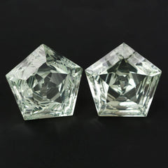 GREEN AMETHYST STAR PENTAGON 15MM 10.48 Cts.
