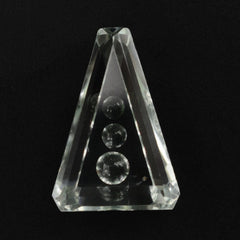 GREEN AMETHYST SUPPER BUBBLE TAPPER BAGUTTE 13X9MM 3.41 Cts.