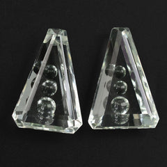 GREEN AMETHYST SUPPER BUBBLE TAPPER BAGUTTE 13X9MM 3.41 Cts.