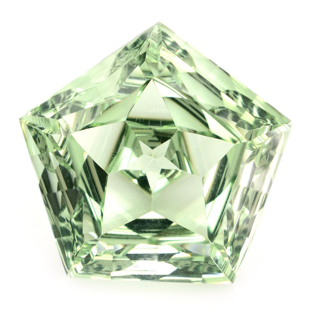 GREEN AMETHYST STAR PENTAGON (DES#95) (SUPER EXTRA) 15MM 10.00 Cts.