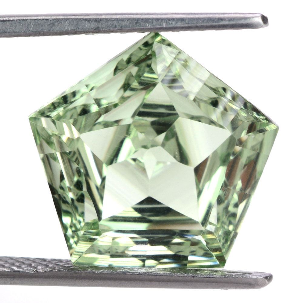 GREEN AMETHYST STAR PENTAGON (DES#95) (SUPER EXTRA) 15MM 10.00 Cts.