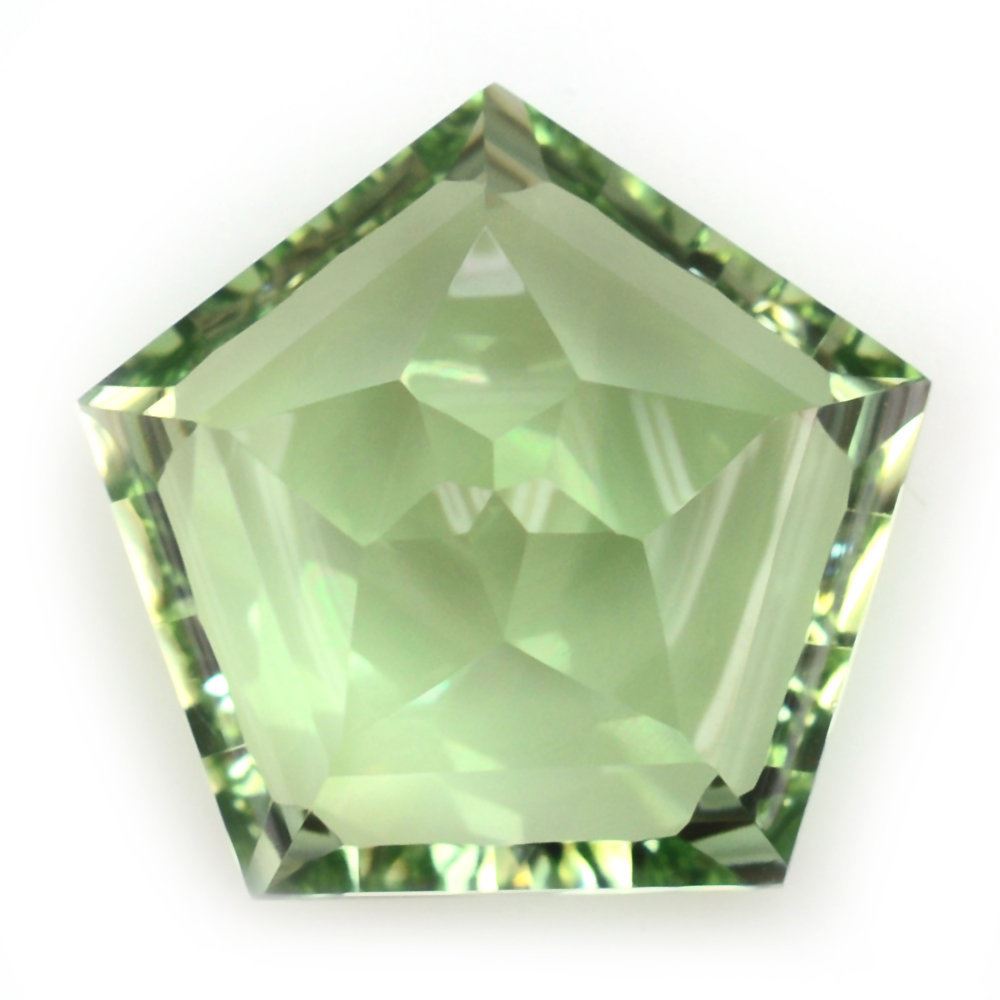 GREEN AMETHYST STAR PENTAGON (DES#95) (SPECIAL) 15MM 10.60 Cts.