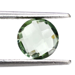 GREEN AMETHYST SPECIAL CHECKER BRIOLETTE ROUND 8MM 1.76 Cts.