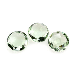 GREEN AMETHYST SPECIAL CHECKER BRIOLETTE ROUND 8MM 1.76 Cts.