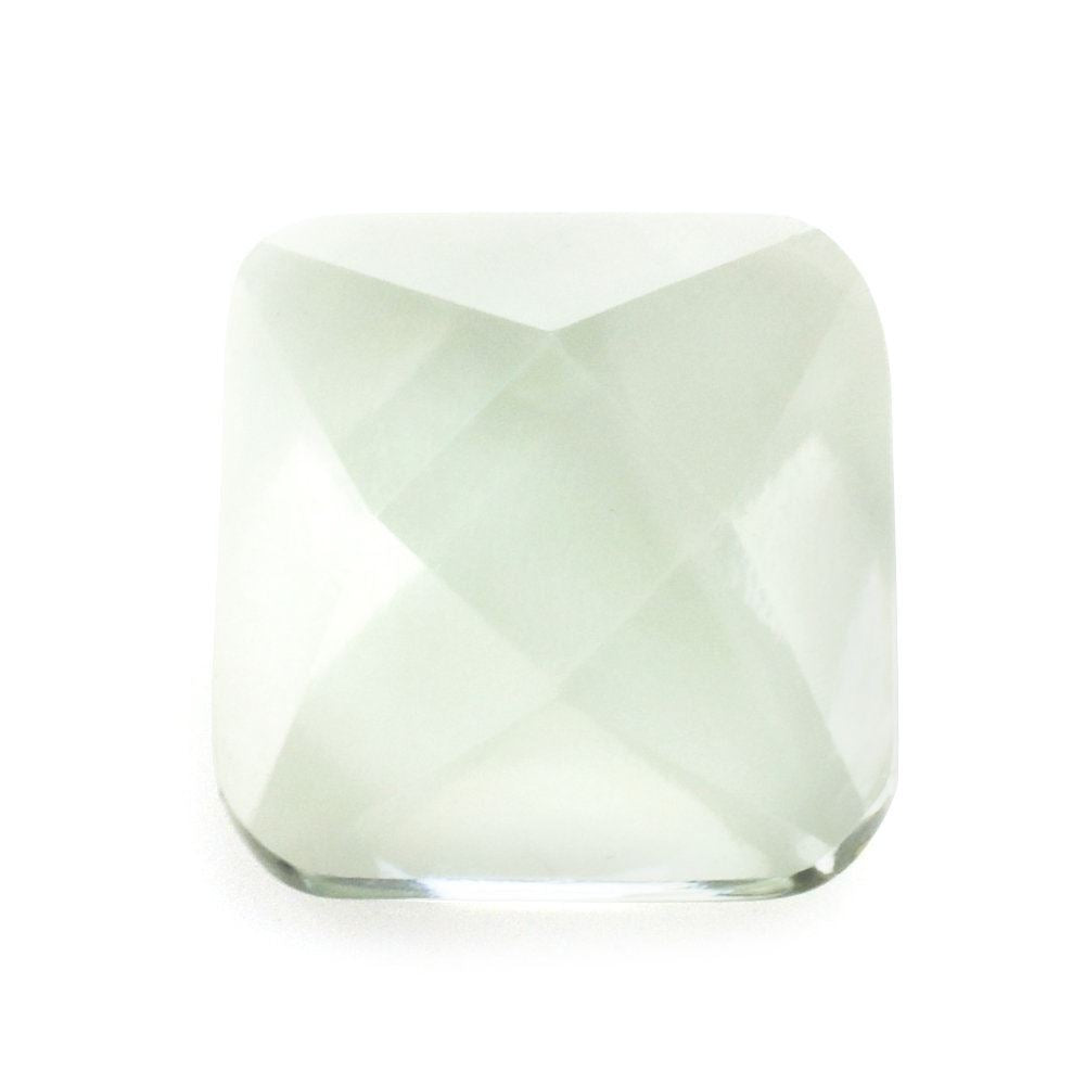 GREEN AMETHYST STAR CUT SQUARE CAB 10MM 5.21 Cts.
