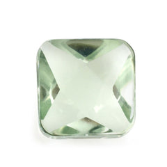 GREEN AMETHYST STAR CUT SQUARE CAB 10MM 5.21 Cts.