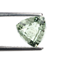 GREEN AMETHYST TRILLION CHOPASA (DES#39) (HALF DRILL) 10MM 5.44 Cts.