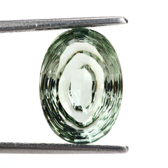 GREEN AMETHYST SWIRL CUT OVAL (DES#84) 14X10MM 5.50 Cts.