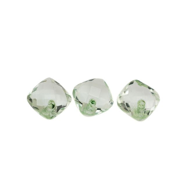 GREEN AMETHYST BRIOLETTE CUSHION (FULL DRILL) 6MM 0.87 Cts.
