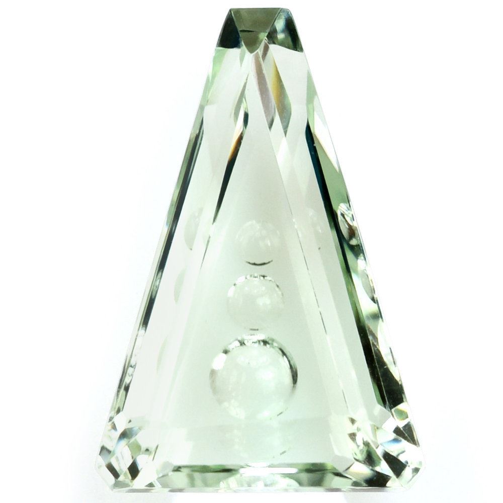 GREEN AMETHYST SUPPER BUBBLE TRAPEZOID (DES#119) 18X12MM 8.01 Cts.