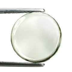 GREEN AMETHYST ROUND DISK 14MM 6.42 Cts.