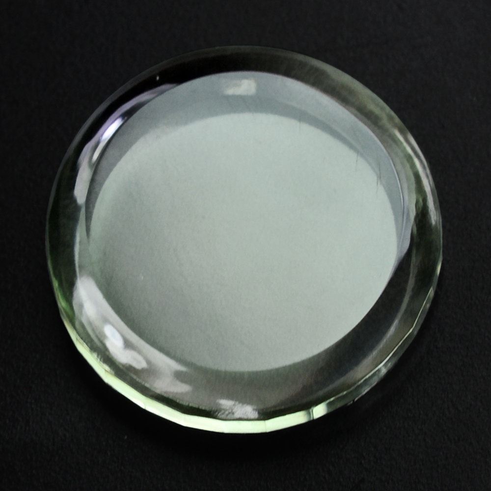 GREEN AMETHYST ROUND DISK 14MM 6.42 Cts.