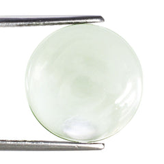 GREEN AMETHYST ROUND CAB (FLAT) 15MM 5.95 Cts.