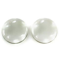 GREEN AMETHYST ROUND CAB (FLAT) 15MM 7.45 Cts.