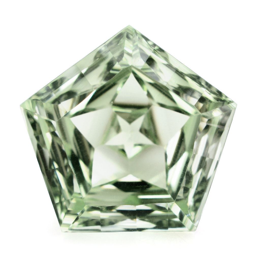 GREEN AMETHYST STAR PENTAGON (DES#95) 15MM 10.22 Cts.