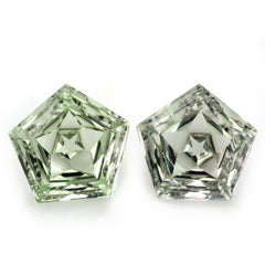 GREEN AMETHYST STAR PENTAGON (DES#95) 15MM 10.22 Cts.