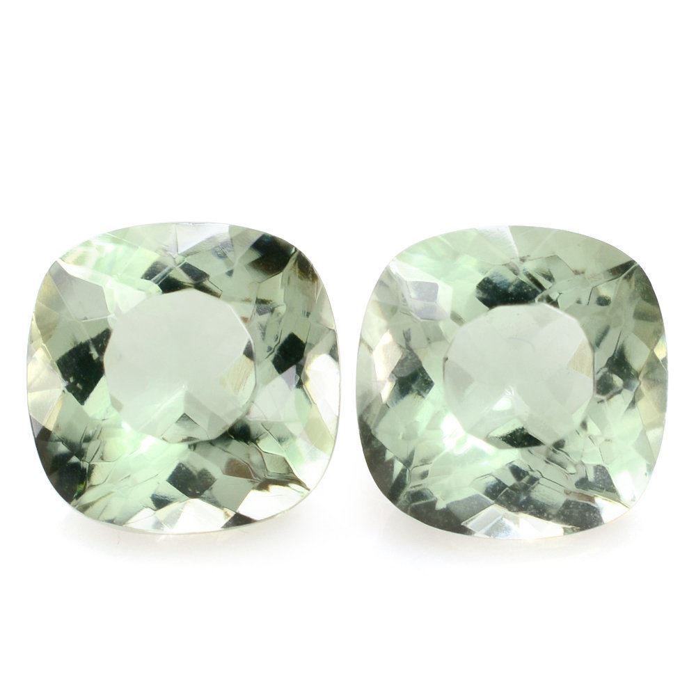 GREEN AMETHYST SPECIAL CUT CUSHION 11MM 5.49 Cts.