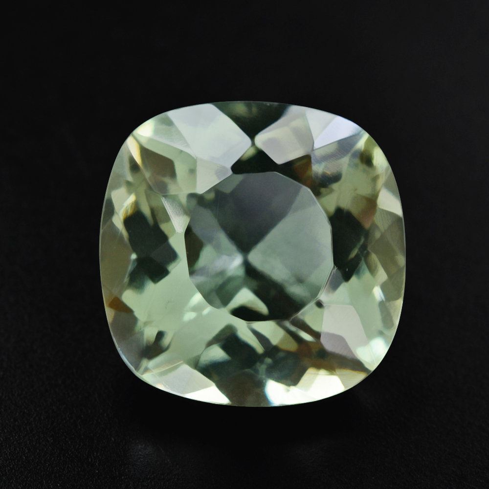 GREEN AMETHYST SPECIAL CUT CUSHION 11MM 5.49 Cts.
