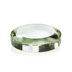 GREEN AMETHYST ROUND DISK 12MM 4.85 Cts.