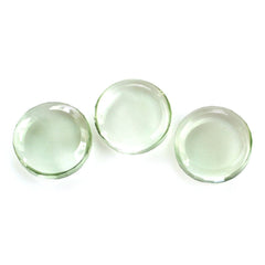 GREEN AMETHYST ROUND DISK 12MM 4.85 Cts.