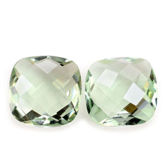 GREEN AMETHYST SPECIAL CHECKER BRIOLETTE CUSHION 11MM 4.63 Cts.
