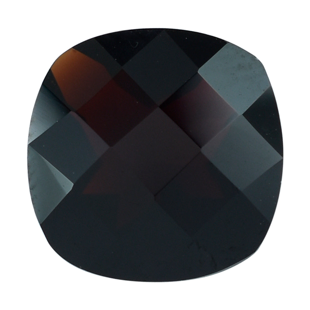 GARNET CHECKER CUT CUSHION (DARK RED/) 12.00X12.00 MM 6.66 Cts.