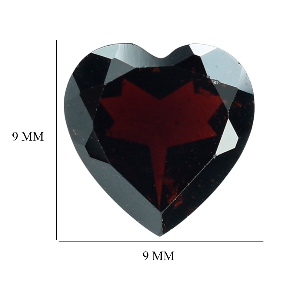 GARNET CUT HEART (DARK RED/) 9.00X9.00 MM 2.65 Cts.