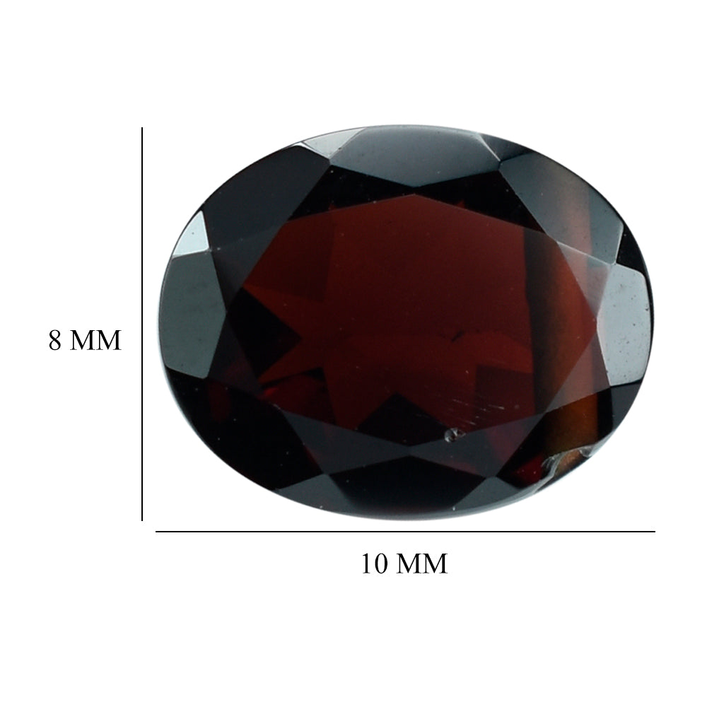 GARNET CUT OVAL (MEDIUM RED/) 10.00X8.00 MM 3.85 Cts.