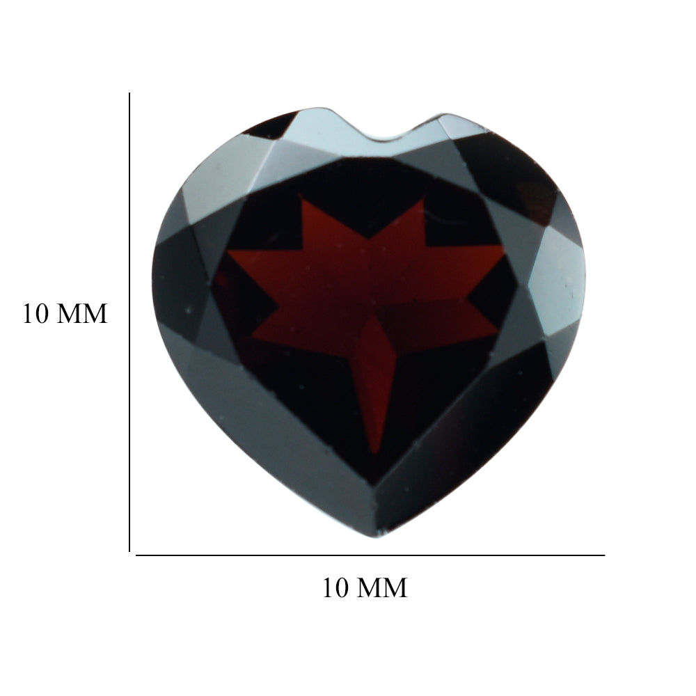 GARNET RED CUT HEART (DARK/CLEAN) 10.00X10.00 MM 3.29 Cts.