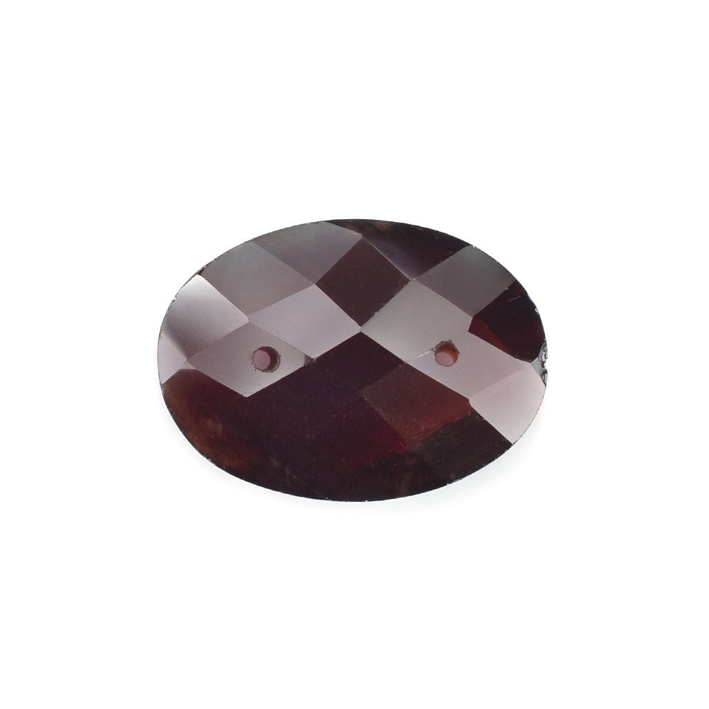 GARNET RED CHECKER BRIOLETTE OVAL (MEDIUM/CLEAN) 18.00X13.00 MM 11.35 Cts.