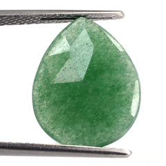 GREEN AVENTURINE ROSE CUT BRIOLETTE PEAR (MEDIUM) 18X14.50MM 7.29 Cts.